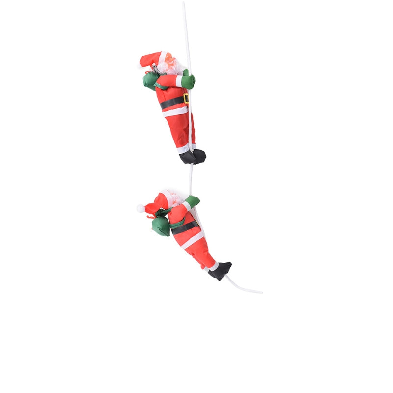 ELECTROPRIME Christmas Pendant Ladder Santa Claus Doll Tree New Year Ornaments(25cm two person rope)