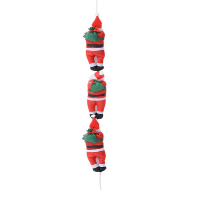 ELECTROPRIME Christmas Pendant Ladder Santa Claus Doll Tree New Year Ornaments(25cm three person rope)