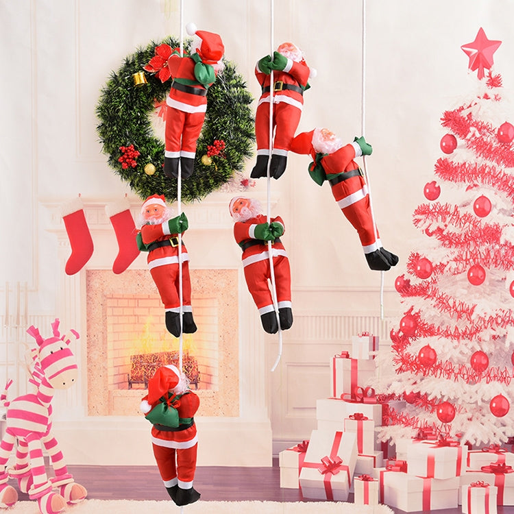 ELECTROPRIME Christmas Pendant Ladder Santa Claus Doll Tree New Year Ornaments(25cm 3 person)