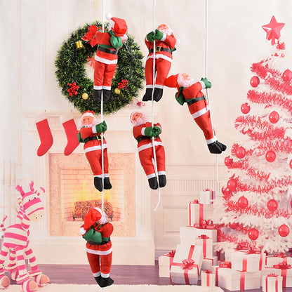 ELECTROPRIME Christmas Pendant Ladder Santa Claus Doll Tree New Year Ornaments(25cm 3 person)