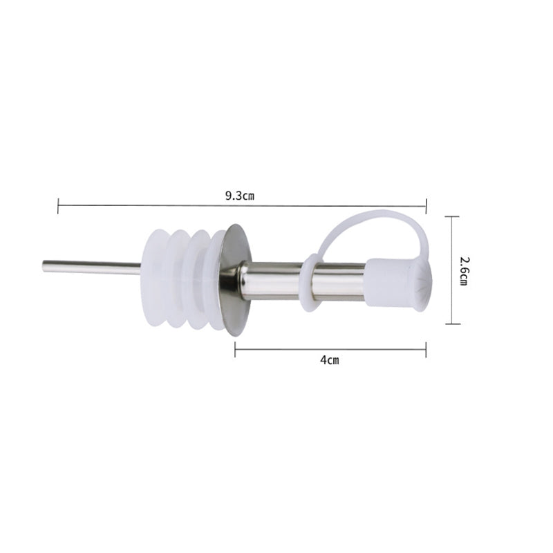 ELECTROPRIME 5 PCS Glass Bottle Stopper Stainless Steel Oil Stopper Silicone Stopper White Hat Straight Mouth