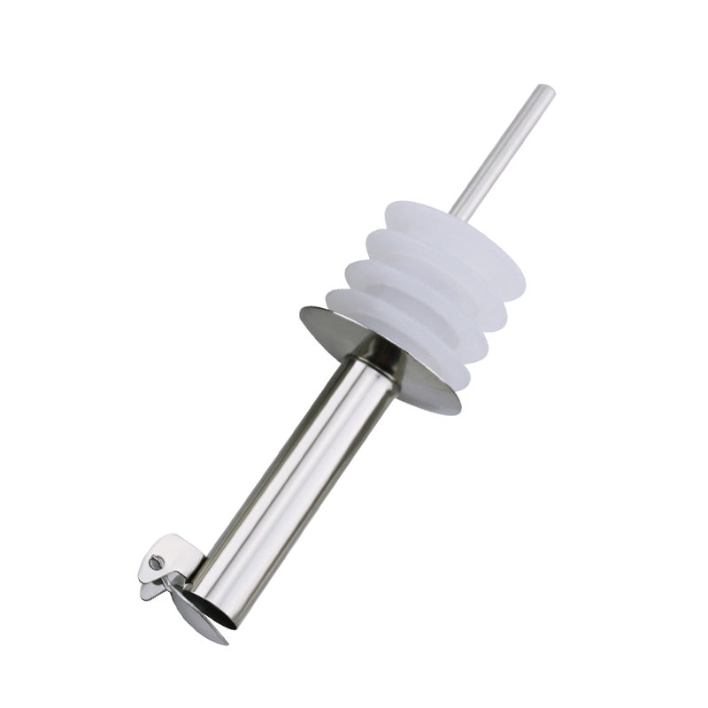 ELECTROPRIME 5 PCS Glass Bottle Stopper Stainless Steel Oil Stopper Silicone Stopper White Hat Automatic Cap