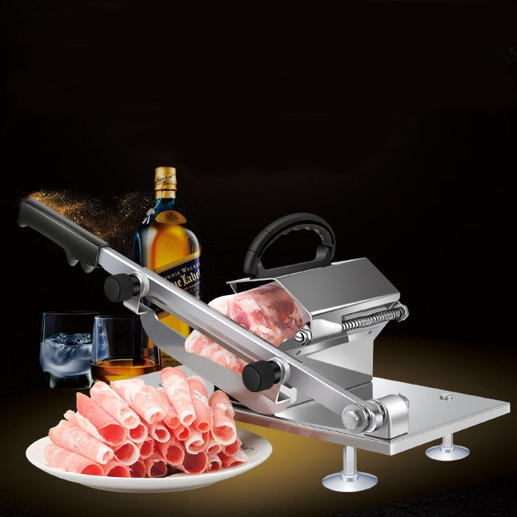 ELECTROPRIME Alloy Stainless Steel Household Manual Thickness Adjustable Meat Vegetables Slicer Meat Slicing Machine(Silver)