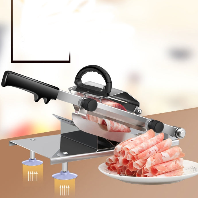 ELECTROPRIME Alloy Stainless Steel Household Manual Thickness Adjustable Meat Vegetables Slicer Meat Slicing Machine(Silver)