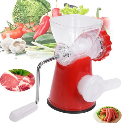 ELECTROPRIME Multifunction Meat Grinder Stainless Steel Blade Home Kitchen Cooking Vegetable Mincer(Red)