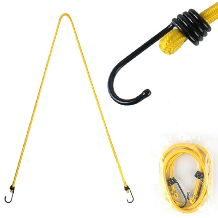 ELECTROPRIME Outdoor Bundling Rope Elastic Tents Metal Buckle High Stretch Clothesline Camping Luggage Packing Hook(Single Hook Yellow)