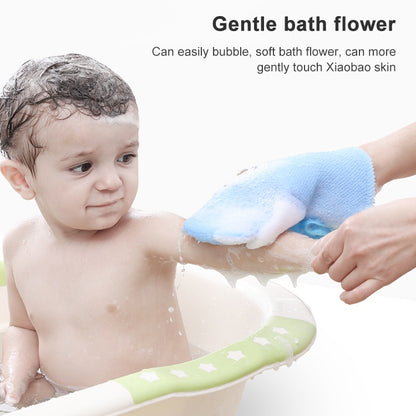 ELECTROPRIME Cartoon Children Double-sided Bath Towel Thickened Bathing Gloves(Green Frog)