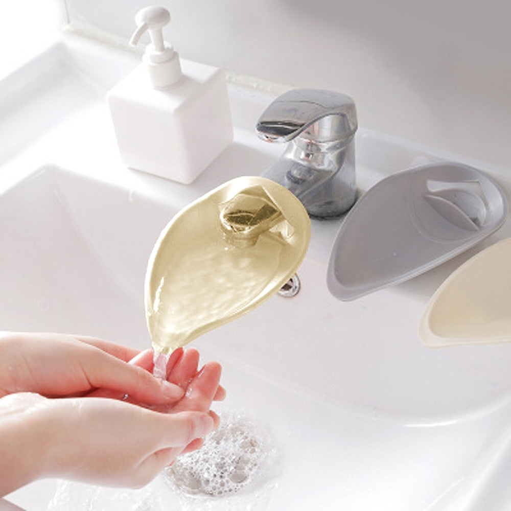 ELECTROPRIME Faucet Extender Solid Color Sink Handle Extension Toddler For Bathroom  Children Hand Wash(Beige)