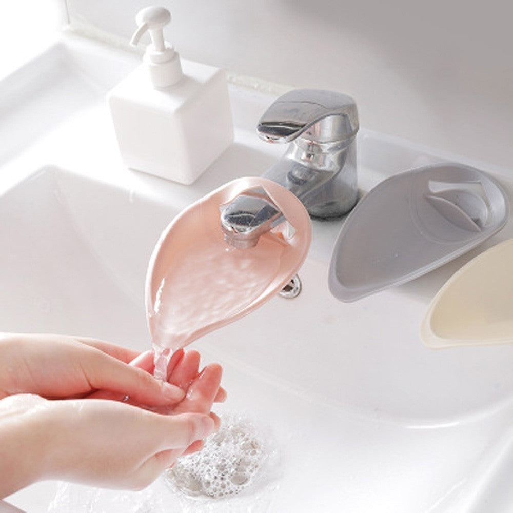 ELECTROPRIME Faucet Extender Solid Color Sink Handle Extension Toddler For Bathroom  Children Hand Wash(Pink)