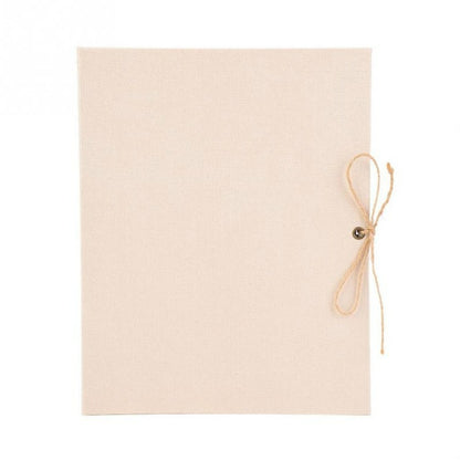 ELECTROPRIME 10 inch Vertical Photo Album Hand-paste Linen Album Children Growth Creative Gift Album(Beige)
