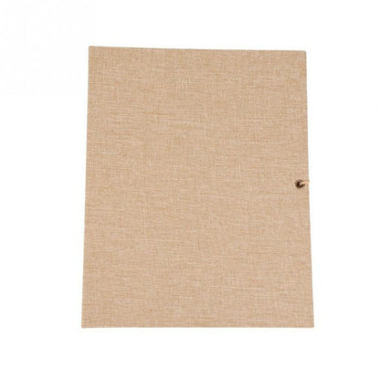 ELECTROPRIME 10 inch Vertical Photo Album Hand-paste Linen Album Children Growth Creative Gift Album(Brown)