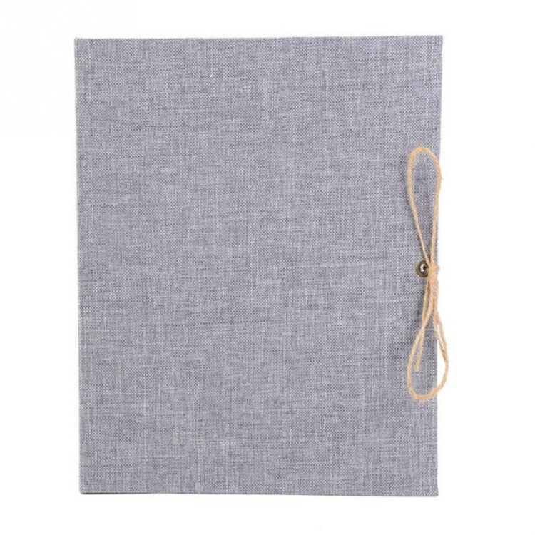 ELECTROPRIME 10 inch Vertical Photo Album Hand-paste Linen Album Children Growth Creative Gift Album(Gray)