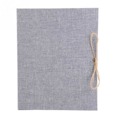 ELECTROPRIME 10 inch Vertical Photo Album Hand-paste Linen Album Children Growth Creative Gift Album(Gray)