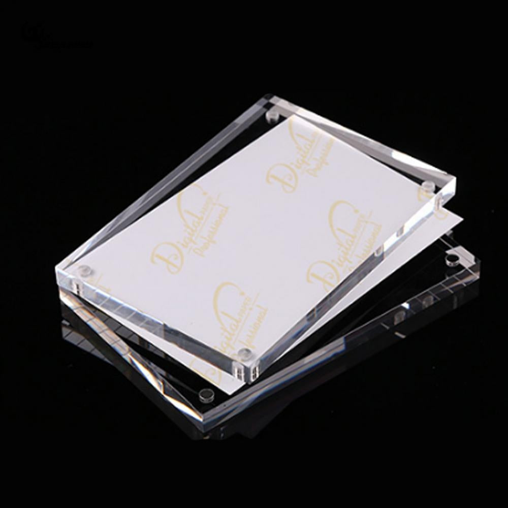 ELECTROPRIME Magnetic Acrylic Transparent Rectangle Photo Frame Creative Birthday Photo Frame, Size:102x153mm
