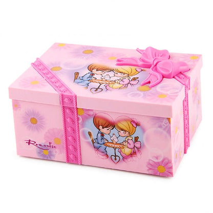 ELECTROPRIME Girly Heart Dancing Girl Jewelry Storage Music Box, Style:Love(Pink)