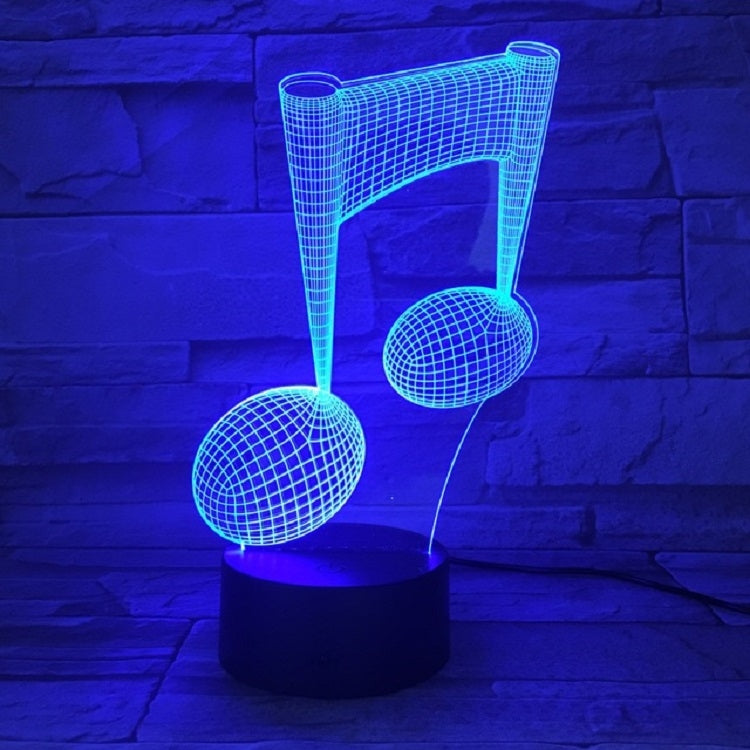 ELECTROPRIME Music Note 3D Visual Light Touch Colorful Changing Decorative Table Lamp LED Night Light