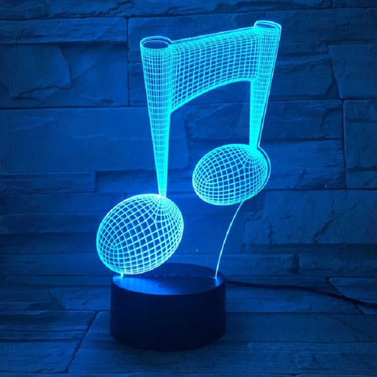 ELECTROPRIME Music Note 3D Visual Light Touch Colorful Changing Decorative Table Lamp LED Night Light