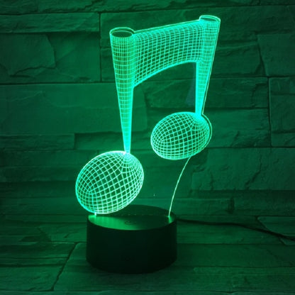 ELECTROPRIME Music Note 3D Visual Light Touch Colorful Changing Decorative Table Lamp LED Night Light