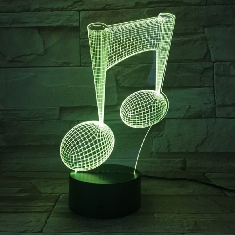 ELECTROPRIME Music Note 3D Visual Light Touch Colorful Changing Decorative Table Lamp LED Night Light