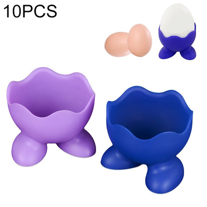 ELECTROPRIME 10 PCS Creative Environmentally Friendly Kitchen Gadgets Resistant Silicone Egg Cooker Food Grade Egg Tray Random Color Delivery