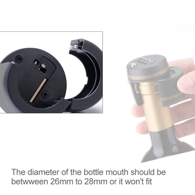 ELECTROPRIME Red Wine Bottle Code Lock Bottle Cap Lock