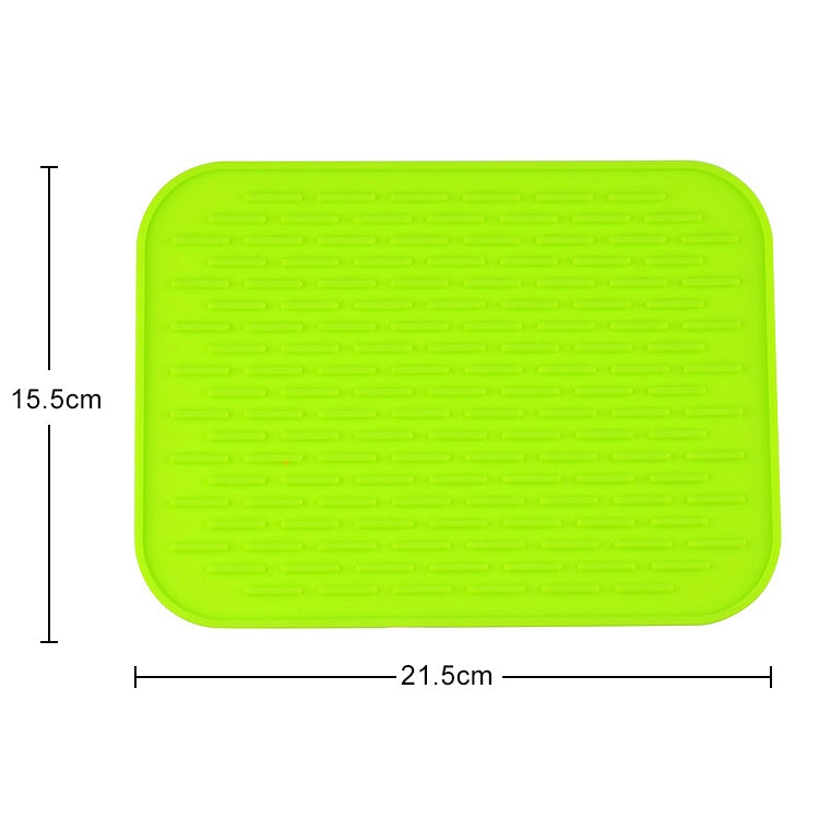 ELECTROPRIME Thicken Colorful Silicone Insulation Mat European Anti-burning Pot Pad Table Waterproof  Phone Pad(Green)