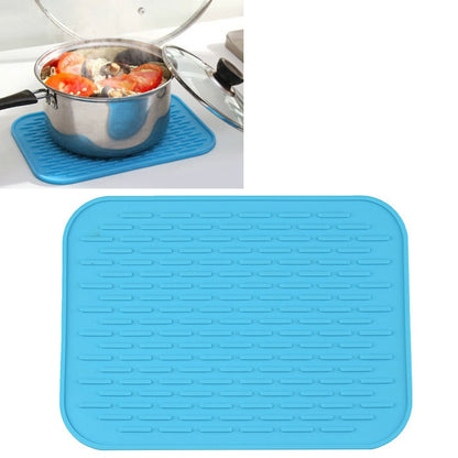 ELECTROPRIME Thicken Colorful Silicone Insulation Mat European Anti-burning Pot Pad Table Waterproof  Phone Pad(Blue)