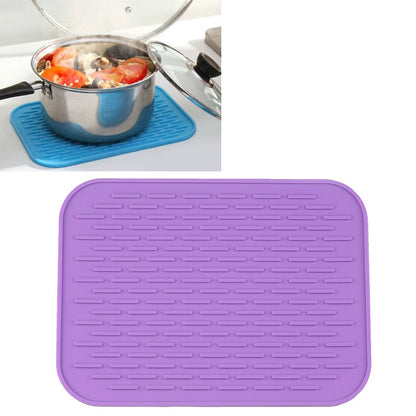 ELECTROPRIME Thicken Colorful Silicone Insulation Mat European Anti-burning Pot Pad Table Waterproof  Phone Pad(Purple)