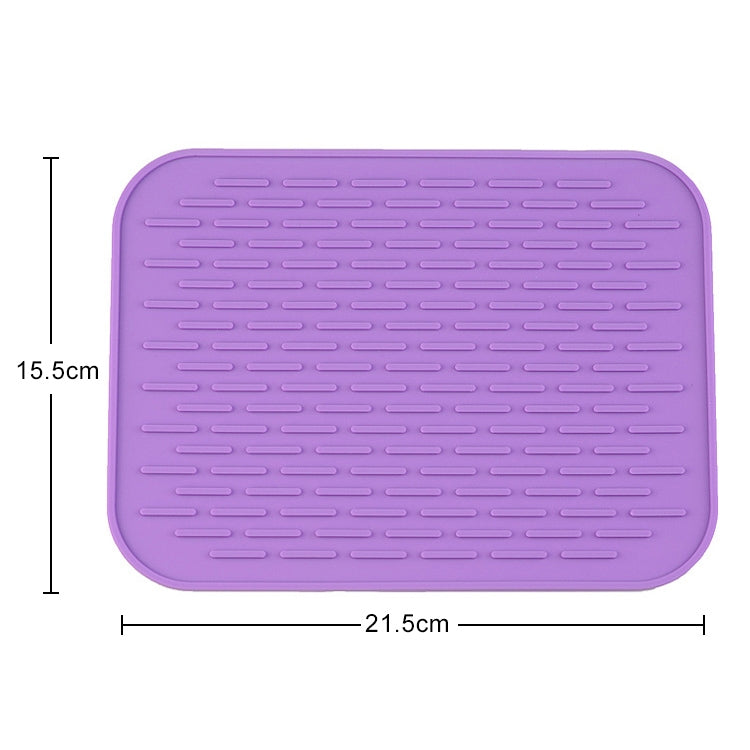 ELECTROPRIME Thicken Colorful Silicone Insulation Mat European Anti-burning Pot Pad Table Waterproof  Phone Pad(Purple)