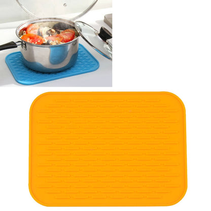 ELECTROPRIME Thicken Colorful Silicone Insulation Mat European Anti-burning Pot Pad Table Waterproof  Phone Pad(Orange)