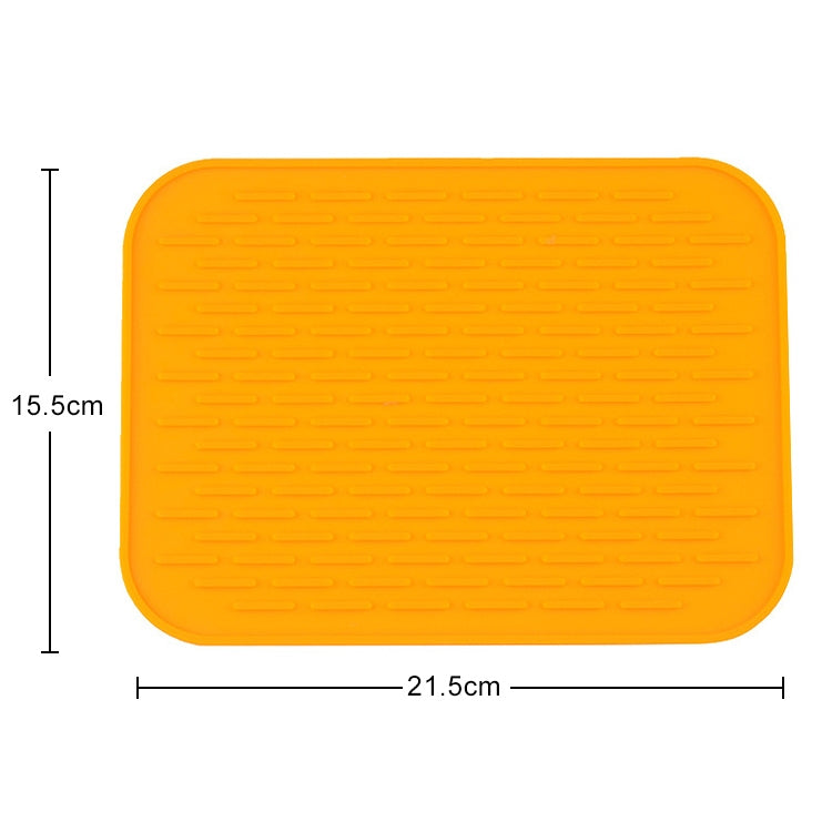 ELECTROPRIME Thicken Colorful Silicone Insulation Mat European Anti-burning Pot Pad Table Waterproof  Phone Pad(Orange)
