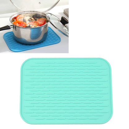 ELECTROPRIME Thicken Colorful Silicone Insulation Mat European Anti-burning Pot Pad Table Waterproof  Phone Pad(Sky Blue)