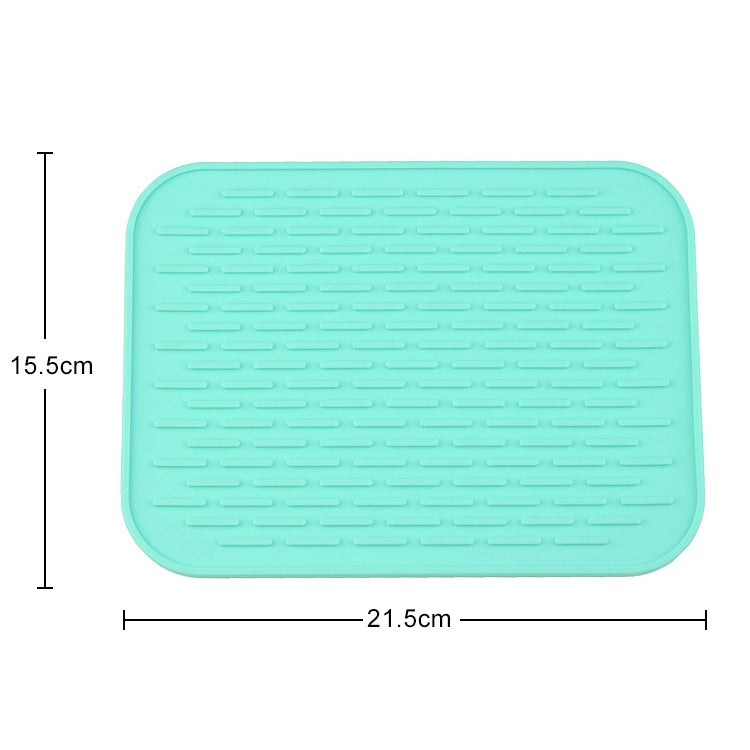 ELECTROPRIME Thicken Colorful Silicone Insulation Mat European Anti-burning Pot Pad Table Waterproof  Phone Pad(Sky Blue)