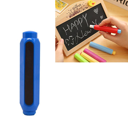 ELECTROPRIME 10 PCS Magnetic Chalk Holder Dustless Double Spring Chalk Pen Holder Auto-adjust Chalk Clip, Ramdom Color