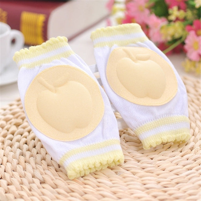 ELECTROPRIME Baby Toddlers Learn To Walk Anti Slip Knee Protector Breathable Knee Pad(Yellow)