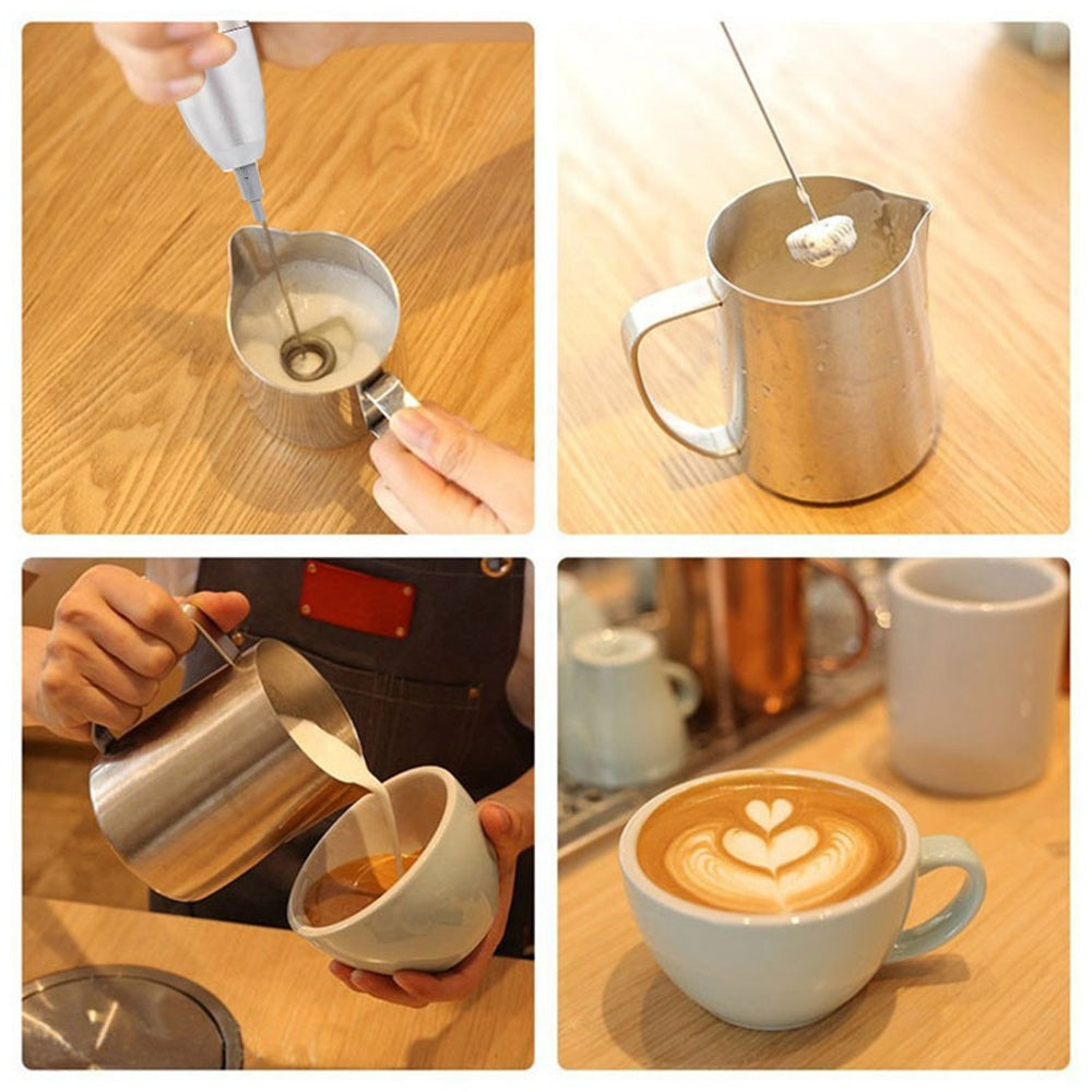 ELECTROPRIME Electric Milk Frother Foamer Double Spring Triple Spring Stainless Steel Mixer