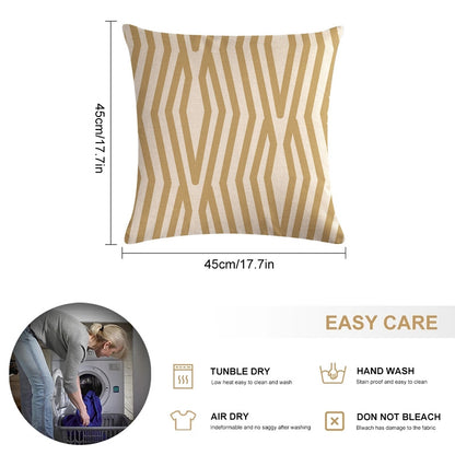 ELECTROPRIME Multi-color Cotton Linen Mustard Pillow Case Yellow Geometric Pillow Covers Decorative Size: 45CM x 45CM(1)