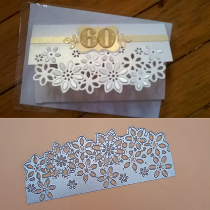 ELECTROPRIME Flower Border Knife Mold Hollow Paper Art Greeting Card Cutting Book Cutting Stencil