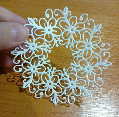 ELECTROPRIME Hollow Garland Knife Die Cut Book Album Greeting Card Making Stencil