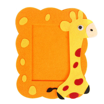 ELECTROPRIME 3 PCS Nonwovens Cartoon Animal Photo Frame(Orange Giraffe)