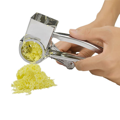 ELECTROPRIME Cheese Grater Rotory Container Stainless Steel Hand-Crank Rotary Shredder with flakes