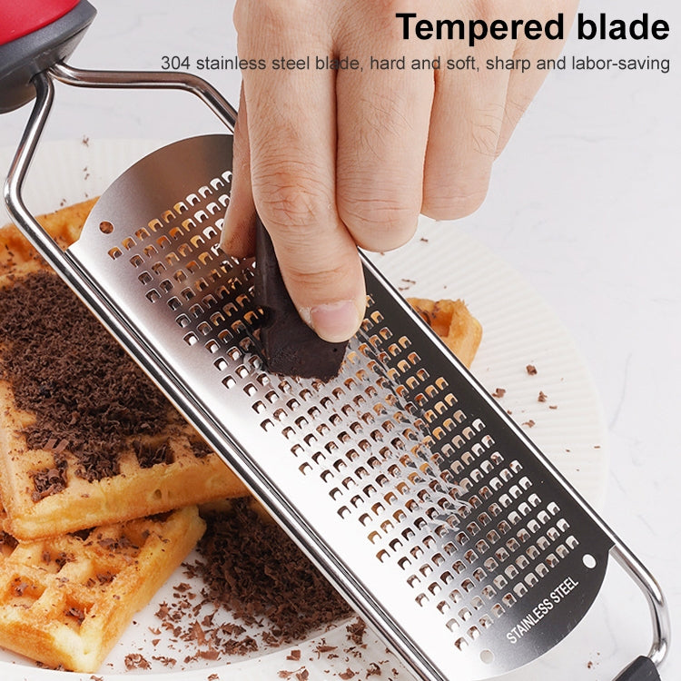 ELECTROPRIME Cheese Grater Stainless Steel Blade Cheese Slicer Lemon Grater Chocolate Scraping Planer with Protective Cover(Black)
