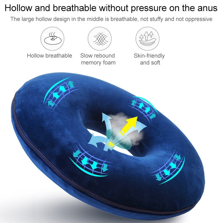 ELECTROPRIME Anti-Decubitus Cushion Memory Foam Circle Chair Cushion(Blue)