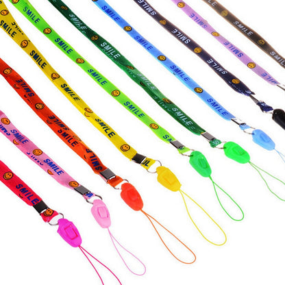 ELECTROPRIME 100 PCS Smiling Face Lanyards for ID Card Working Card Badge