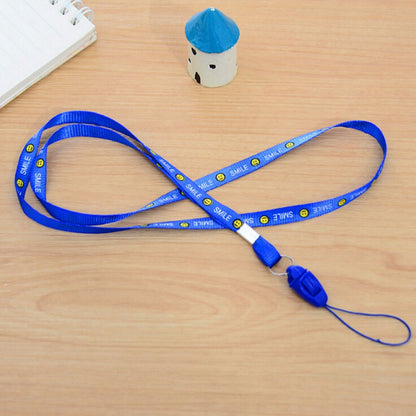 ELECTROPRIME 100 PCS Smiling Face Lanyards for ID Card Working Card Badge