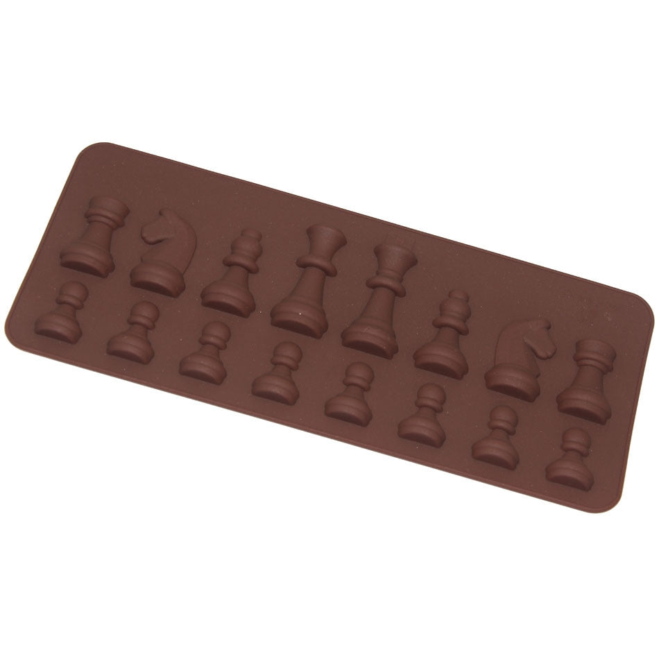 ELECTROPRIME Silicone Chess Chocolate Mold Rock Sugar Soap Mold