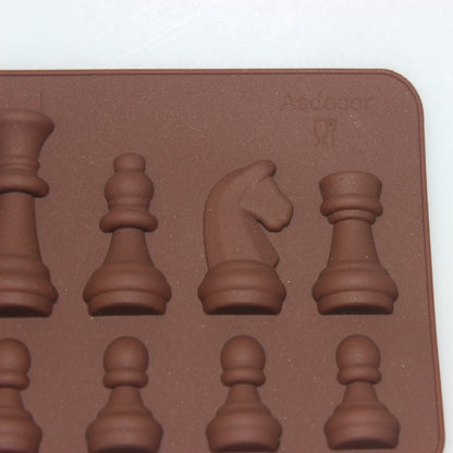 ELECTROPRIME Silicone Chess Chocolate Mold Rock Sugar Soap Mold