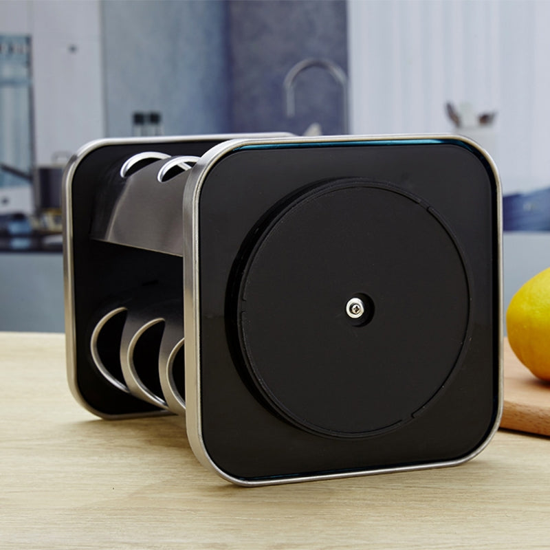ELECTROPRIME 12 in 1 Stainless Steel Canister Set with Turnable Holder(Silver)