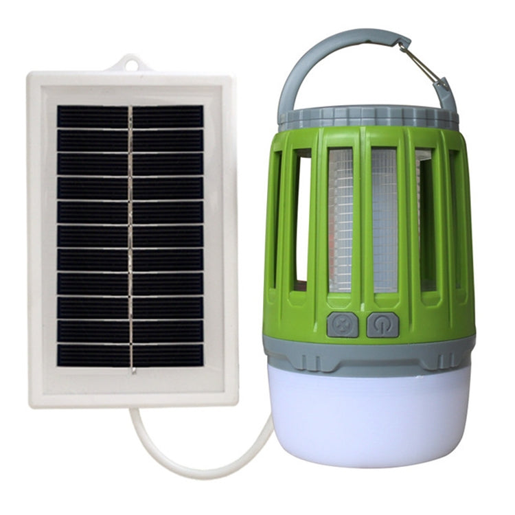 ELECTROPRIME Solar Power Mosquito Killer Outdoor Hanging Camping Anti-insect Insect Killer, Color:Green + Solar Panel