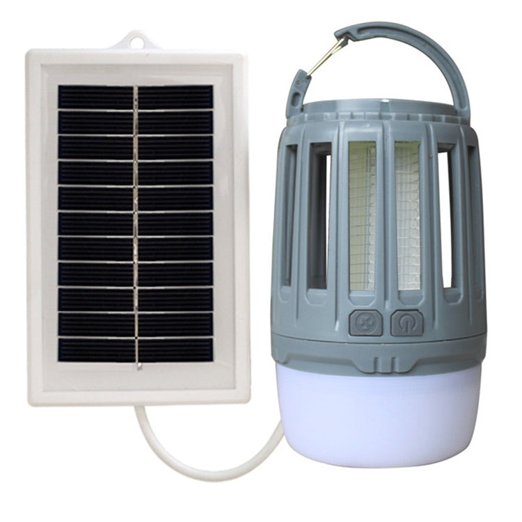 ELECTROPRIME Solar Power Mosquito Killer Outdoor Hanging Camping Anti-insect Insect Killer, Color:Gray+ Solar Panel